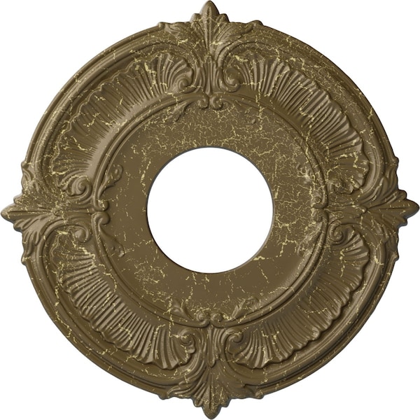 Ekena Millwork Attica Ceiling Medallion (Canopies up to 3 1/2"), 12 3/4"OD x 4"ID x 1/2"P, Mississippi Mud Crackle CM12ATMMC - main